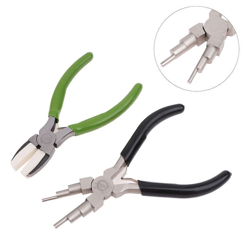 Jewelry Making Loop Pliers - Green Flat Nose Pliers Black 6