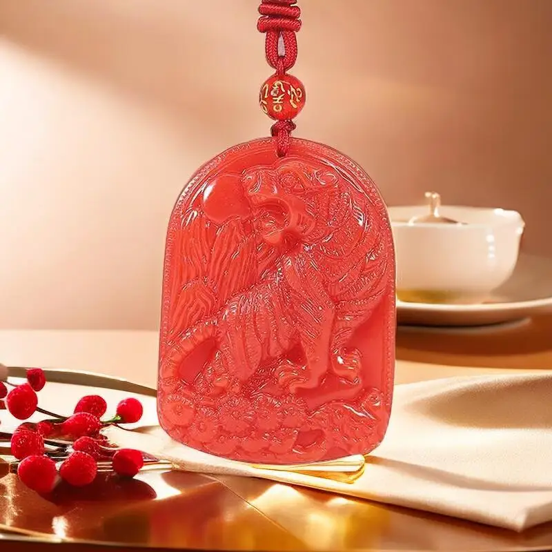 Red Jade Tiger Pendant Pendant - đánh giá và giá Jewelry Making Jewelry
