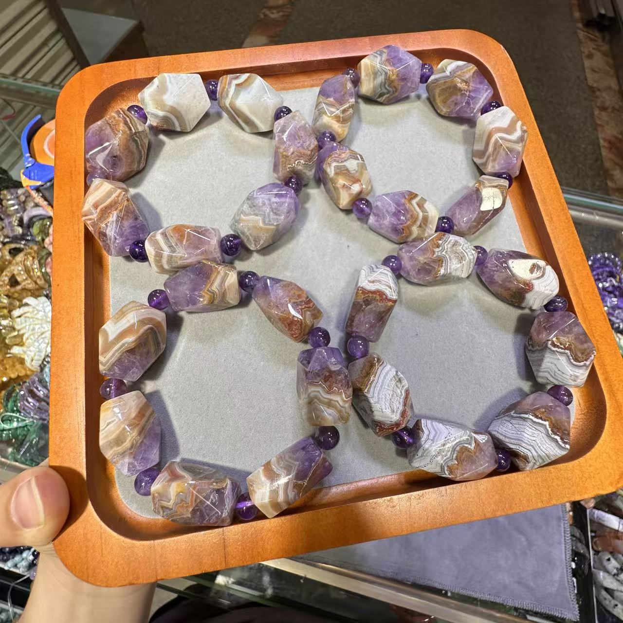 AAAA Natural Agate Mix Amethys - đánh giá và giá Crystal Bead Mix