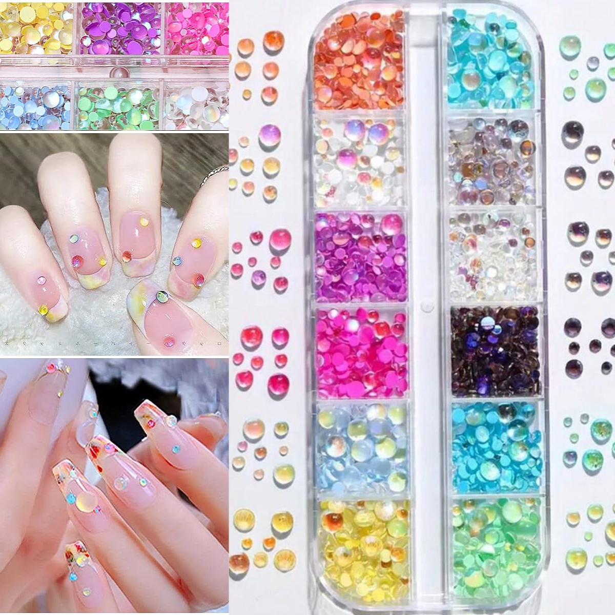1Box Candy Color Mixed Size Me - đánh giá và giá Crystal Bead Mix