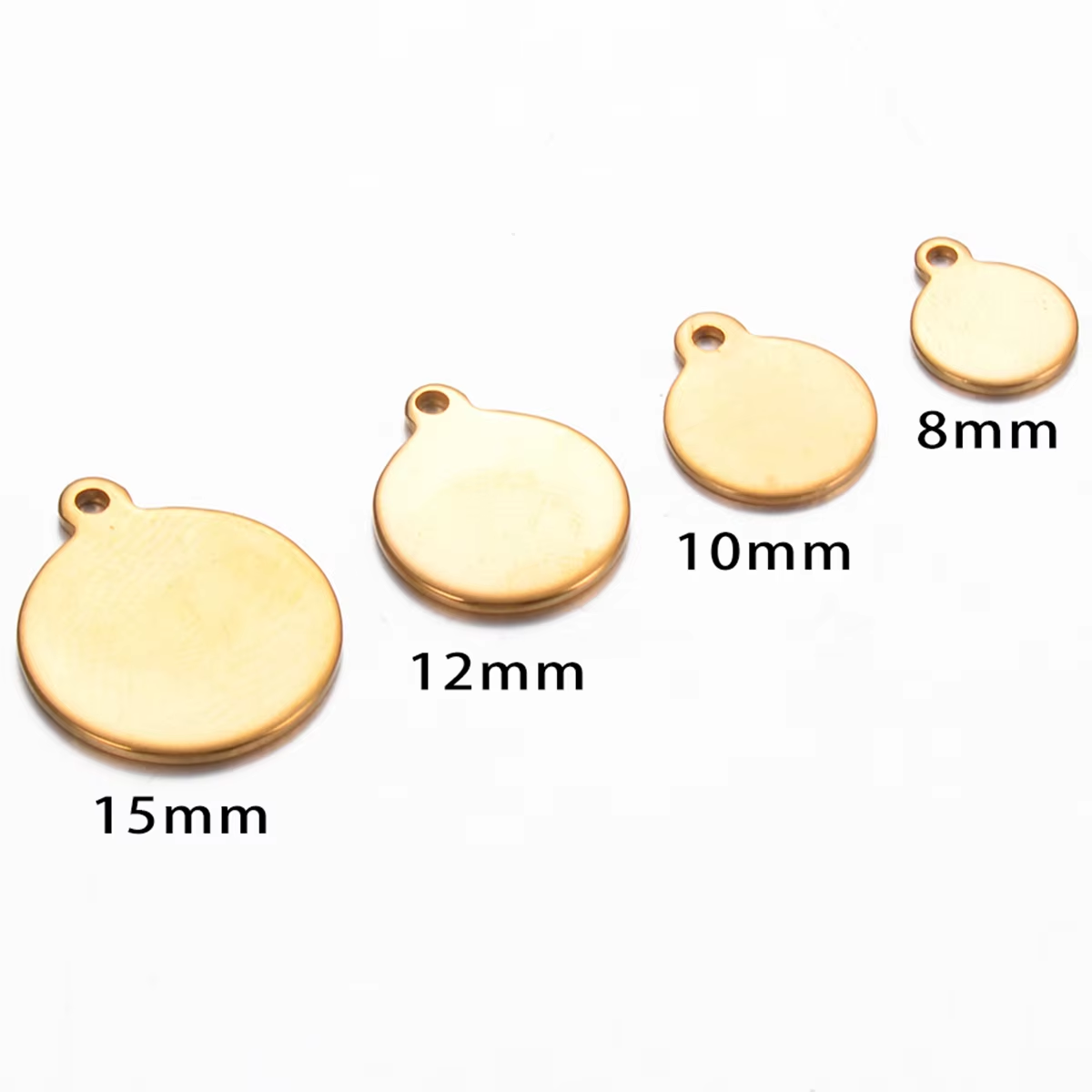 10-50pcs Stainless Steel Circl - đánh giá và giá Jewelry Making Name