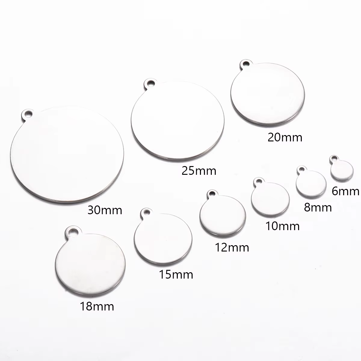 10-50pcs Stainless Steel Circl - đánh giá và giá Jewelry Making Name