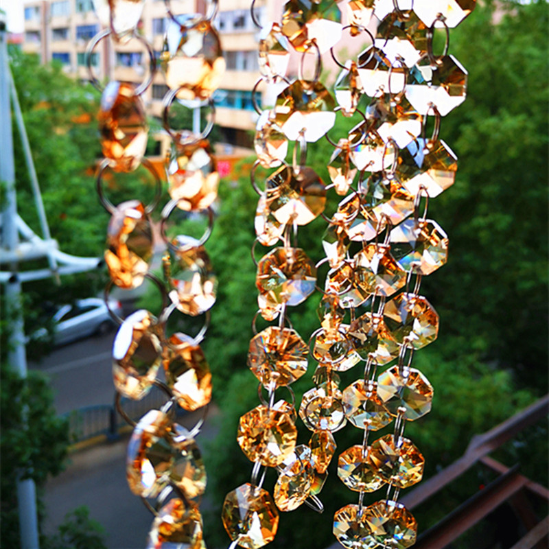 Top Quality 5m/lot Champagne C - đánh giá và giá Crystal Bead Mix