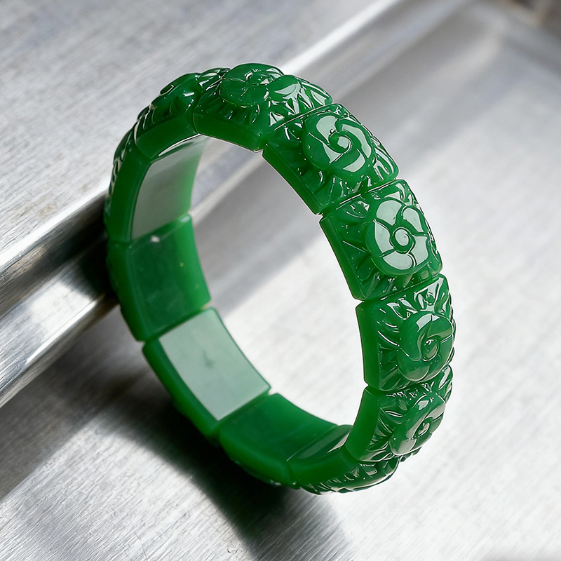 Real Jade Flower Bracelet Bang - đánh giá và giá Jewelry Making Jewelry