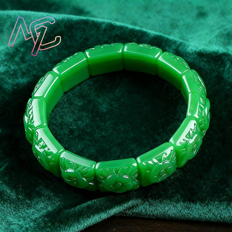 Real Jade Flower Bracelet Bang - đánh giá và giá Jewelry Making Jewelry