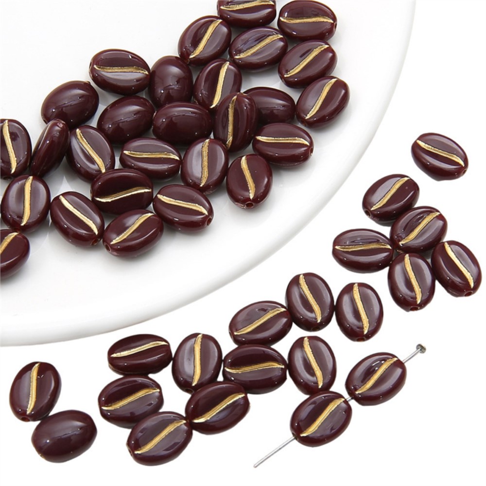 30Pcs/Lot 11x8mm Acrylic Coffe - đánh giá và giá Jewelry Making Materials Wholesale