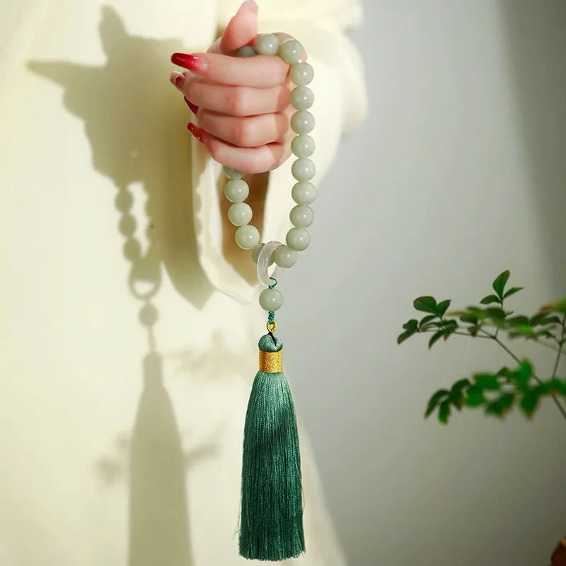Đá Ngọc Tủy Xanh Hạt 12Mm Tua  - đánh giá và giá Jewelry Making Jewelry